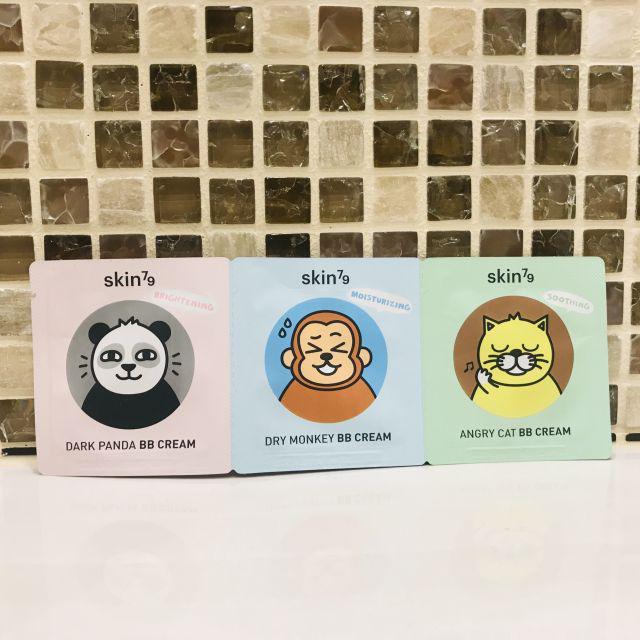 Próbki kremów BB od SKIN 79 - Angry Cat, Dark Panda, Dry Monkey