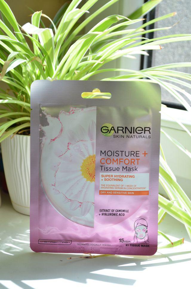 Garnier Skin Naturals, Maska do twarzy w płacie, Moisture + Comfort