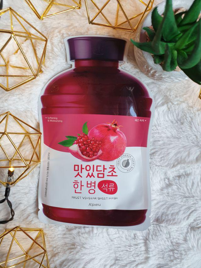 A'Pieu, Fruit Vinegar, Maska do twarzy w płacie, Pomegranate 