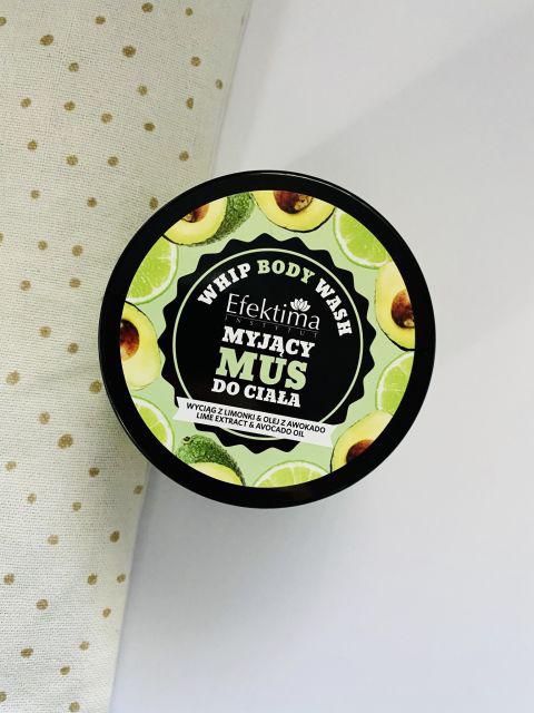 Efektima Mus do ciała, Myjący, Whip Body Wash, Wyciąg z limonki & olej awokado