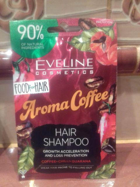 Eveline Food For Hair, Aroma Coffee, Szampon do włosów, Z kawą, chili i guaraną
