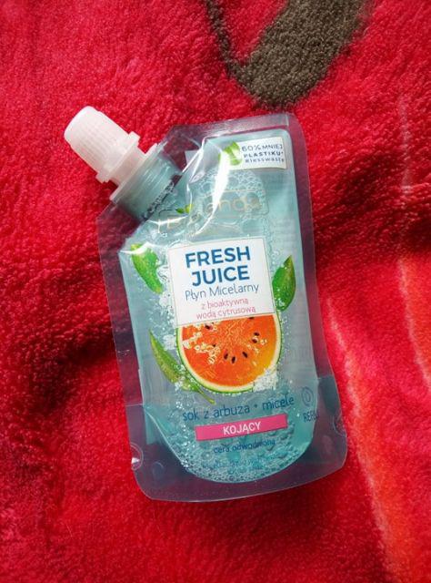 Bielenda Fresh Juice, Płyn micelarny do twarzy, Kojący, Z bioaktywną wodą cytrusową, Sok z arbuza + micele