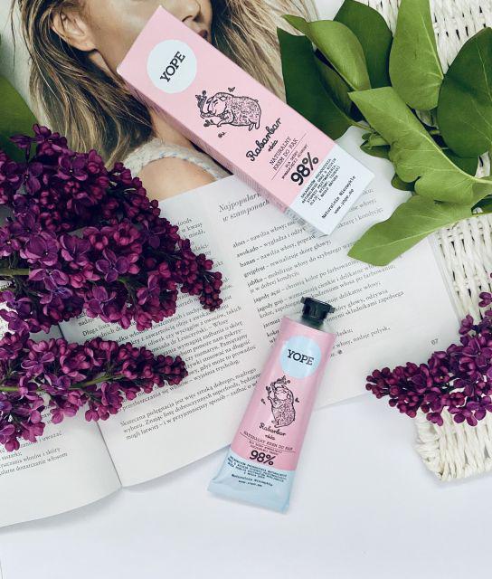 YOPE Krem do rąk, Rabarbar i róża