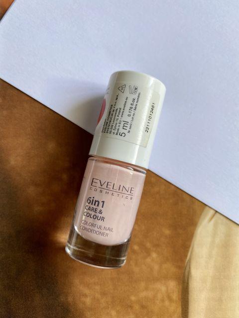 Eveline Care & Colour, Odżywka do paznokci nadająca kolor 6w1, Kolor Rose