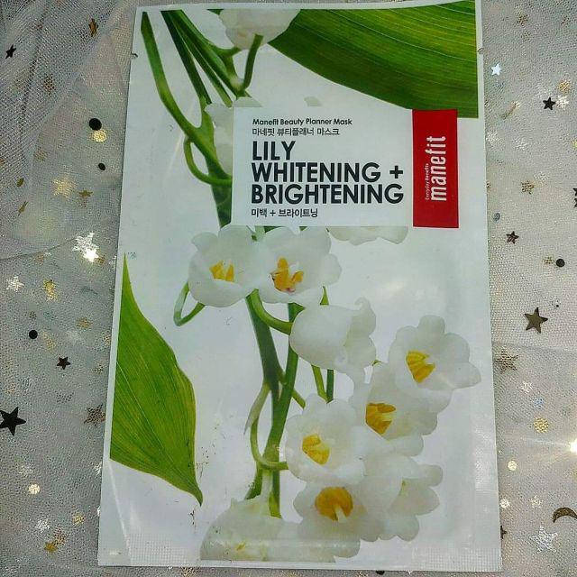 Maseczka w płachcie manefit lilly whitening + Brightening 