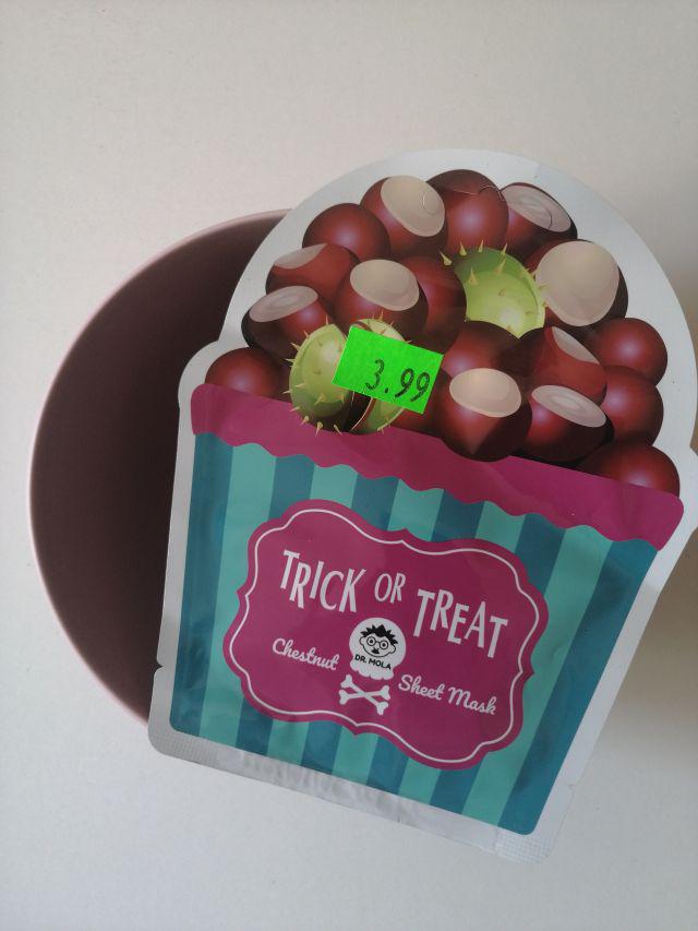 Dr. Mola Maska do twarzy w płacie, Trick or Treat, Chestnut