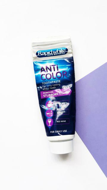 Rapid White Pasta do zębów, Usuwająca przebarwienia, Anti Color Toothpaste