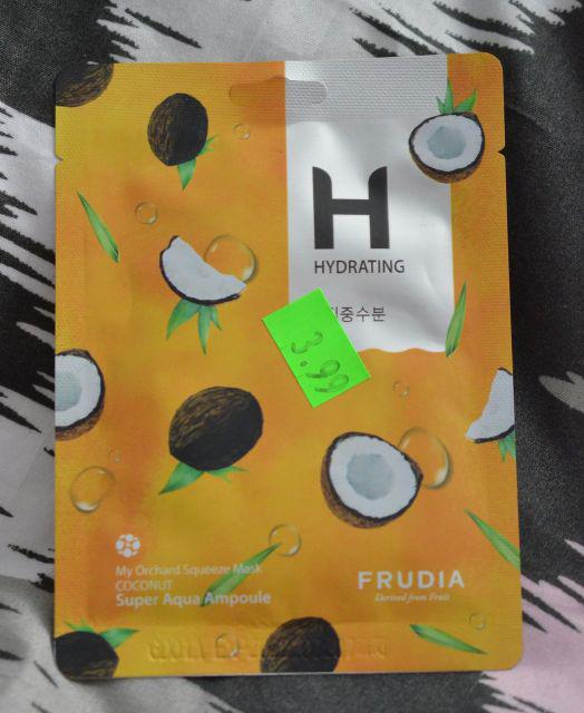 Frudia Maska do twarzy w płacie, My Orchard Squeeze Mask, Coconut, Super Aqua Ampoule, Hydrating