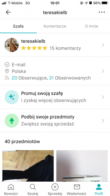 Pokaż swój profil na Vinted
