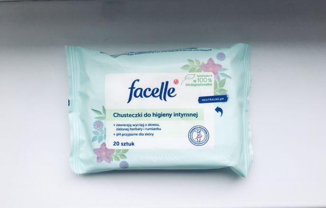 Facelle Intim, Chusteczki do higieny intymnej, Aloes, zielona herbata i rumianek
