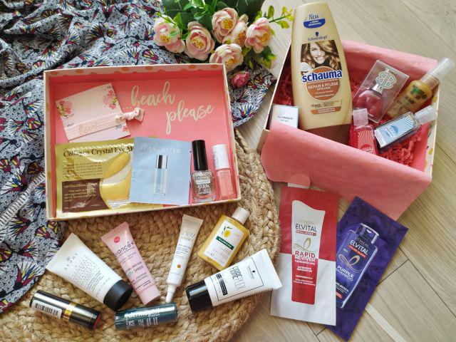 miniaturki testy kosmetyki box kolorowka pielegnacja twarzy wlosy