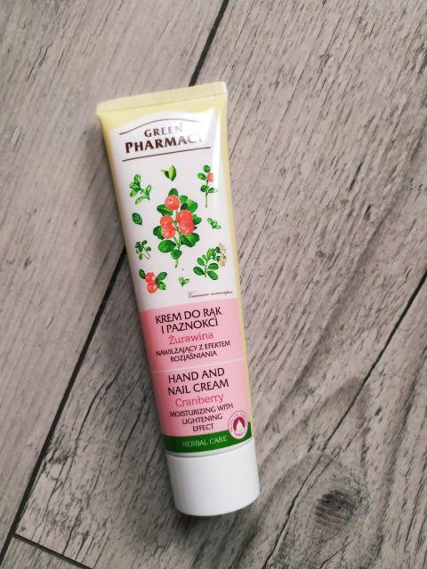 Green Pharmacy Krem do rąk i paznokci, Nawilżający z efektem rozjaśnienia, Żurawina