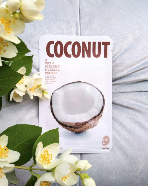 CNF Cosmetics Maska do twarzy w płacie, Coconut a With Iceland Glacial Water