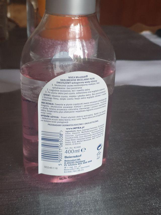 Nivea Micellair Skin Breathe, Płyn Micelarny, Dwufazowy, Z Wodą Różaną, Wszystkie typy cery
