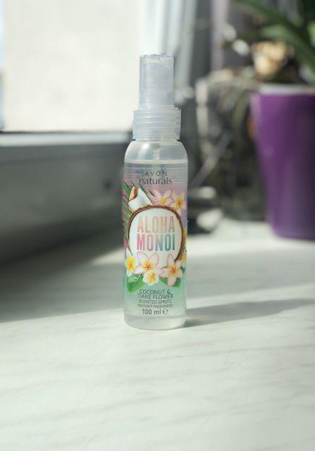 Avon Naturals, Mgiełka do ciała, Aloha Monoi, Coconut & Tiare Flower