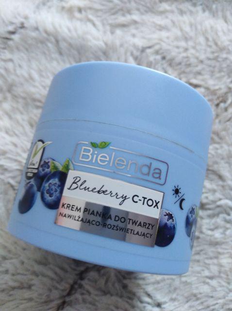 Bielenda Blueberry C-TOX, Krem pianka do twarzy, Nawilżająco-rozświetlająca, Na dzień i na noc