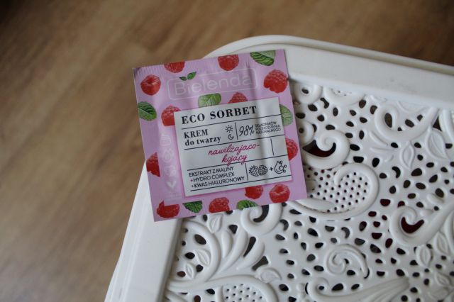 Bielenda Eco Sorbet, Krem do twarzy, Nawilżająco-kojący, Ekstrakt z maliny + Hydro Complex + Kwas hialuronowy