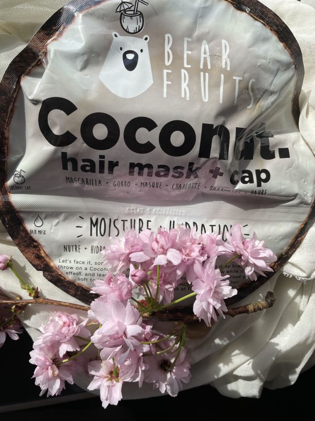 Bear Fruits  Maska do włosów z czepkiem, Coconut Hair Mask, Moisture + Hydration