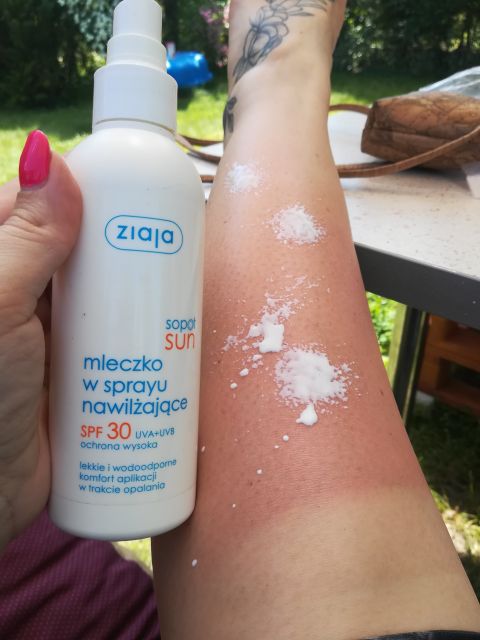 Ziaja Sopot Sun, Mleczko w sprayu nawilżające SPF 30+