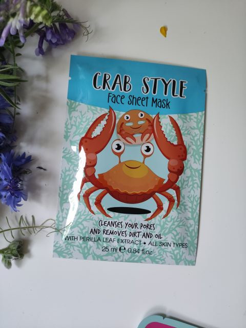 Maxbrands Marketing B.V. Face Sheet Mask, Maseczka do twarzy w płacie, Crab Style