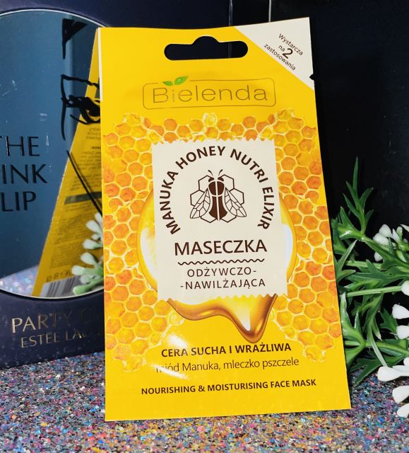 Bielenda Manuka Honey Nutri Elixir, Maseczka do twarzy, Odżywczo-nawilżająca, Cera sucha i wrażliwa, Miód manuka i mleczko pszczele