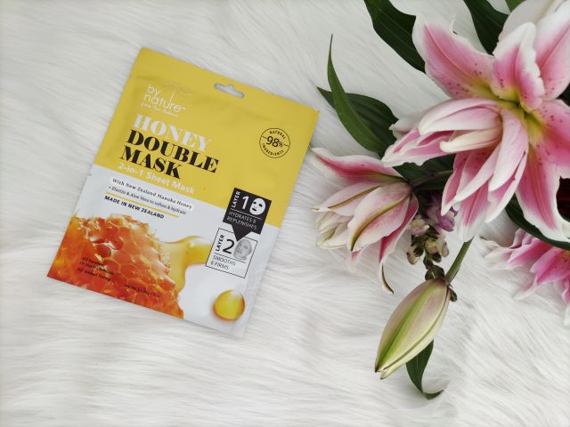 By nature Maseczka do twarzy w płacie, Podwójna, Honey