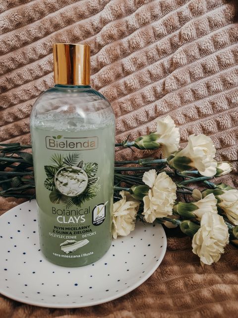 Bielenda Botanical Clays, Płyn micelarny do twarzy, Wegański, Z glinką zieloną 