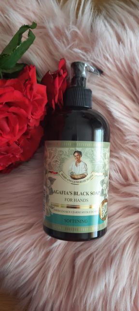 Babuszka Agafia Czarne mydło w płynie do rąk, Zmiękczające, 37 ziół