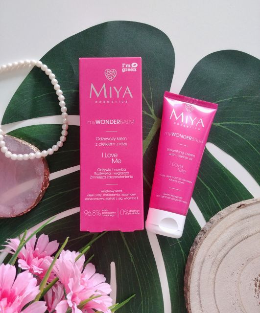 Miya Cosmetics myWONDERbalm, I love me, Krem do twarzy, Odżywczy, Olejek z róży