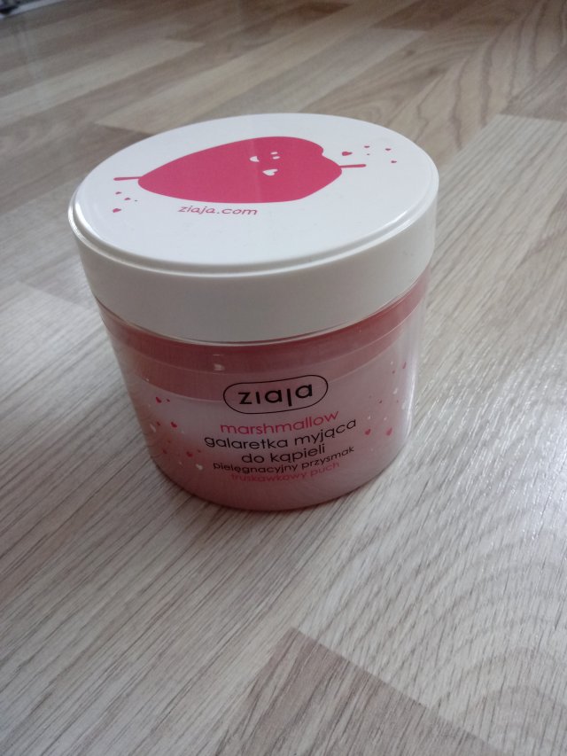 Ziaja Pielęgnacyjny Przysmak, Marshmallow, Galaretka myjąca do kąpieli, Truskawkowy puch