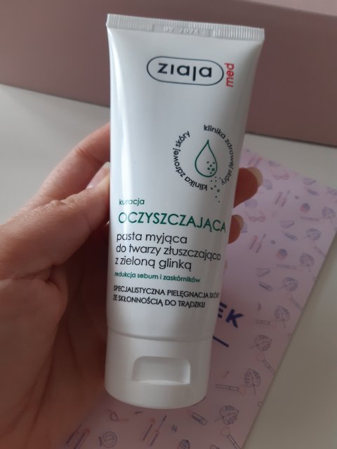 Ziaja Med, Kuracja oczyszczająca, Pasta myjąca do twarzy złuszczająca, Z zieloną glinką