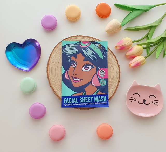 Topbrands Europe B.V. Disney Princess, Maska do twarzy w płacie, Odświeżająca i nawilżająca, Z ekstraktem z pomarańczy, Jasmine