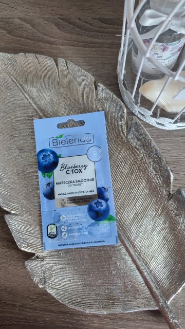 Bielenda Blueberry C-TOX, Maseczka do twarzy, Smoothie, Nawilżająco-rozświetlająca, Dla cery odwodnionej, pozbawionej blasku