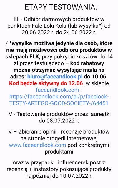 Testowanie Face&Look