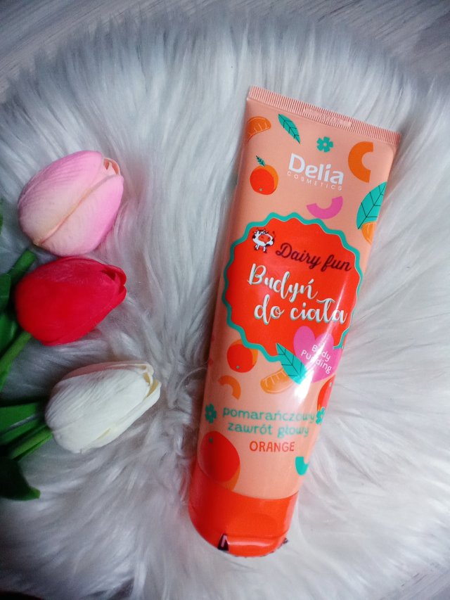 Delia Dairy Fun, Budyń do ciała, Pomarańczowy zawrót głowy