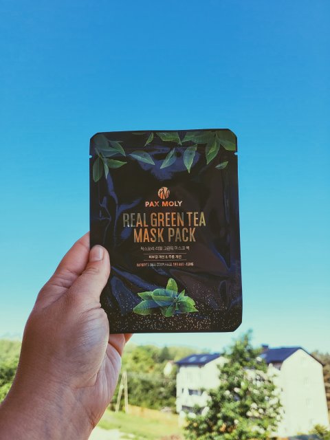 Pax Moly Maska do twarzy w płacie, Real Green Tea Mask Pack