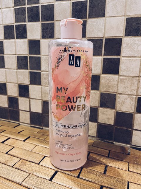 AA My Beauty Power, Żel pod prysznic, Olejkowy, Super nawilżający, Opuncja, Olej z róży