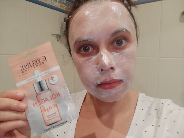 Eveline Skin Care Expert, Maseczka do twarzy, Kolagen, Błyskawiczny Lifting