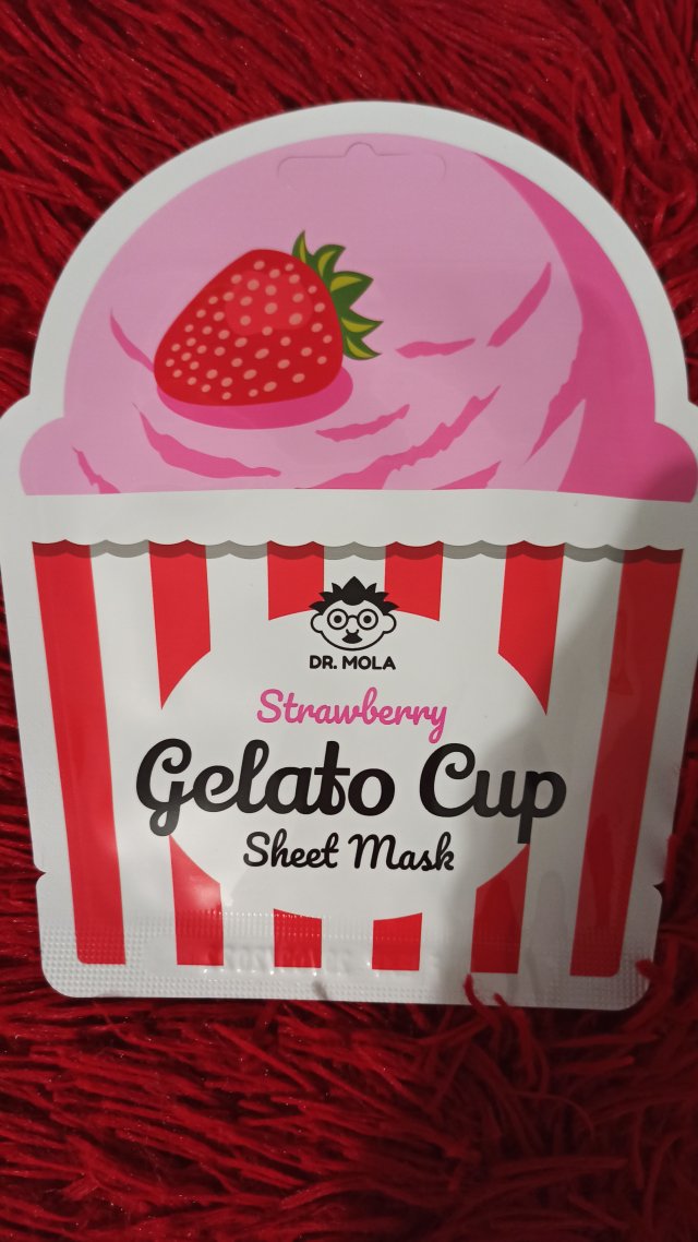 Dr. Mola Maska do twarzy w płacie, Gelato Cup Sheet Mask, Strawberry