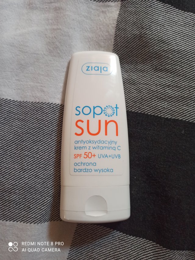 Ziaja Sopot Sun, Krem do twarzy, Antyoksydacyjny, Z witaminą C, SPF 50+