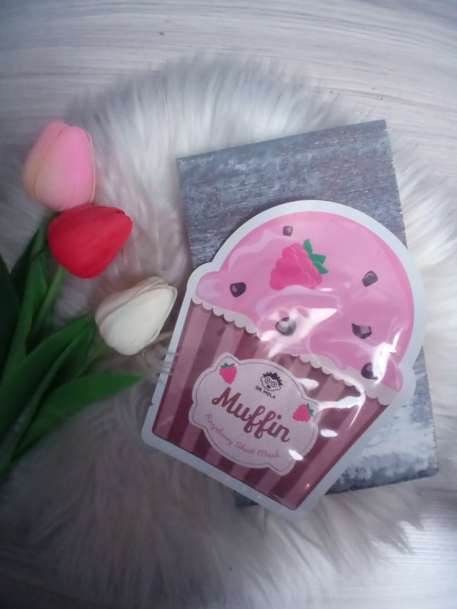 Dr. Mola Maska do twarzy w płacie, Raspberry Muffin, Rewitalizująco-nawilżająca