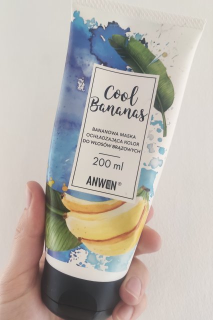 Anwen bananowa maska ochładzająca do włosów brązowych 