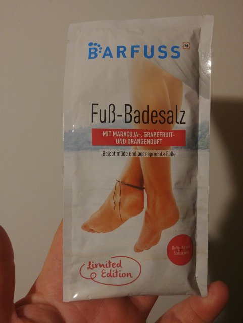 Barfuss Sól do kąpieli stóp, Maracuja, Grapefruit