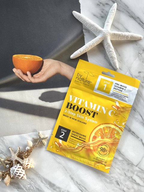 By nature Maseczka do twarzy w płacie, 2 steep, Vitamin C Boost