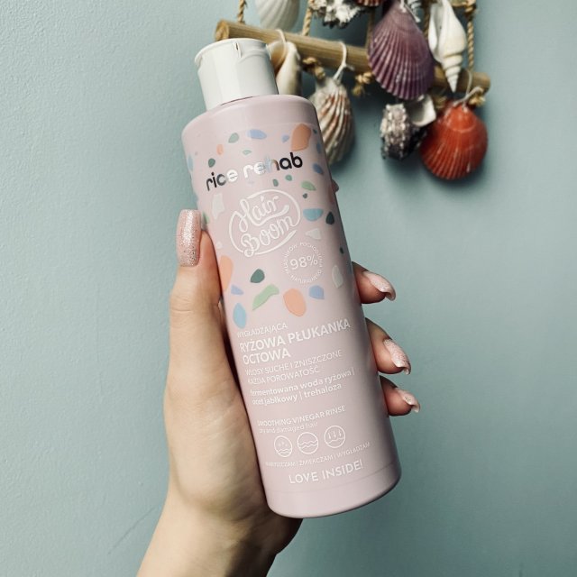 HairBoom Płukanka octowa do włosów, Ryżowa, Wygładzająca