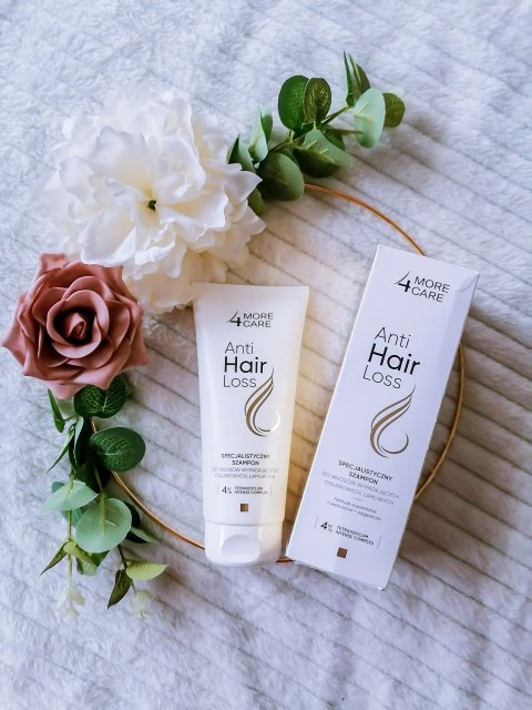 More4Care Szampon do włosów, Anti Hair Loss, Specjalistyczny, Do włosów wypadających, osłabionych i łamliwych, Hamuje wypadanie + wzmacnia + zagęszcza