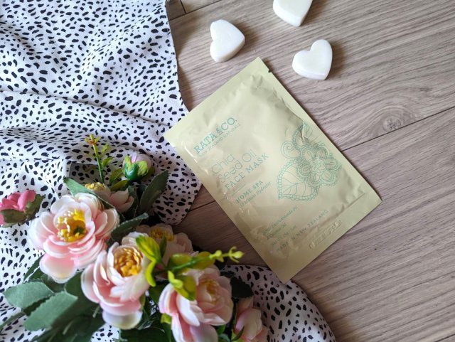 Rata & Co. New Zealand Naturals Maska do twarzy w płacie, Chia Seed Oil Face Mask