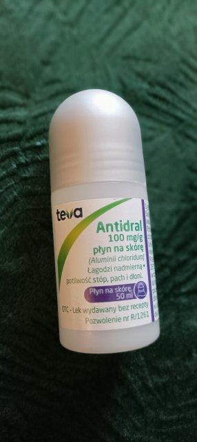 Teva Antidral, Płyn na skórę, Łagodzi nadmierną potliwość stóp, pach i dłoni 