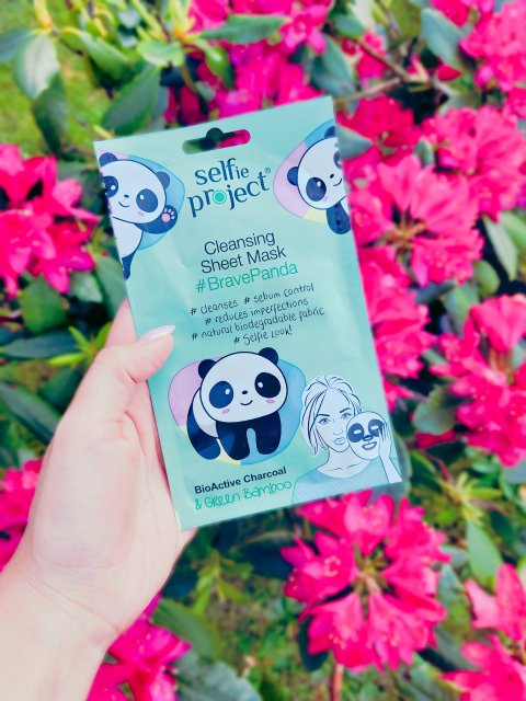 Selfie Project Maska do twarzy w płacie, Na tkaninie, #BravePanda