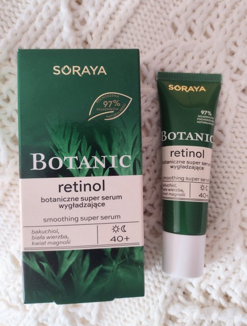 Soraya Botanic, Serum do twarzy, Retinol, Botaniczne, Super serum, Wygładzające, Na dzień i na noc, 40+